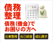 任意整理・自己破産・過払い請求など債務整理でお困りの方へ